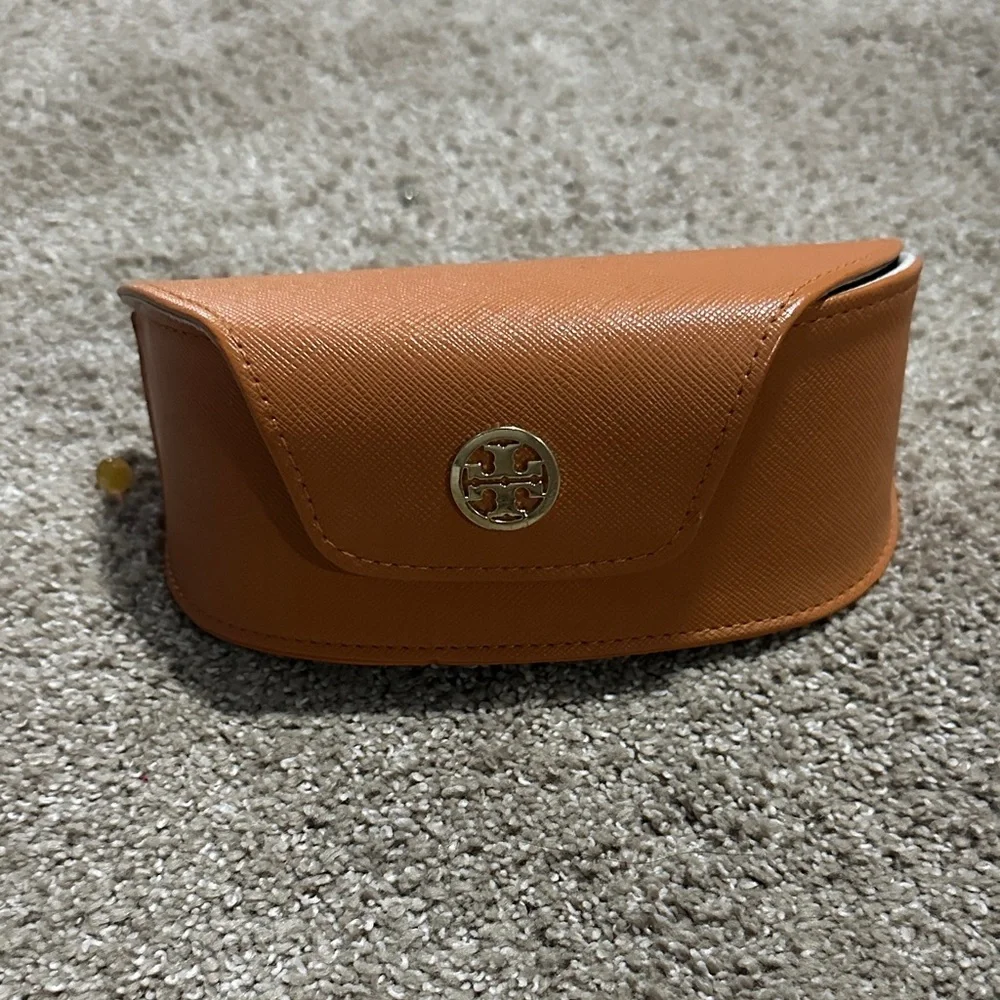 Tory Burch Brown Leather Sunglasses Case